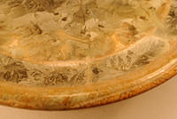 Crystalline cake plate: top view detail
